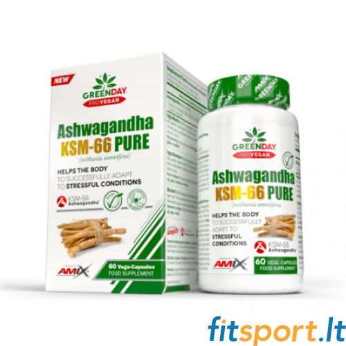 Amix GreenDay ProVegan Ashwagandha KSM-66 Pure 60 kapslit. 