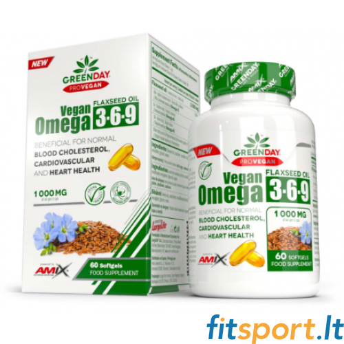 Amix GreenDay ProVegan Omega 3-6-9 60 kapslit. (Linaseemned) 