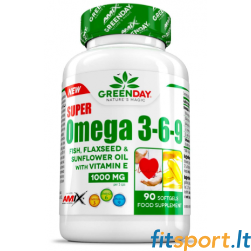 Amix GreenDay Super Omega 3-6-9 90 kapslit. 