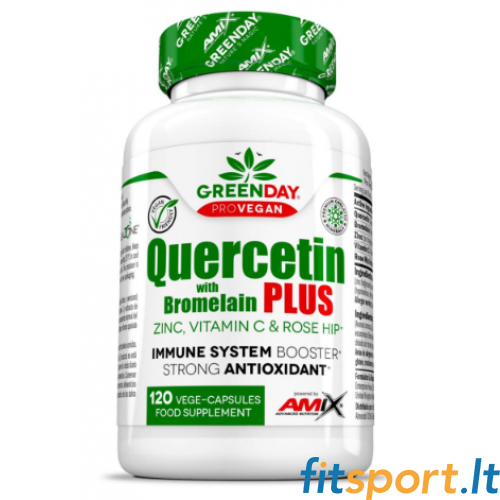 Amix GreenDay ProVegan kvertsetiin bromelainiga 120 kapslit. 