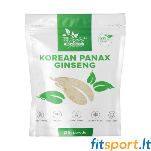 Raw Powders Korea ženšenni pulber (125 g) (Korea/Panax Ginseng) 