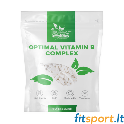 Raw Powders B rühma vitamiinide kompleks 60 kapslit. 