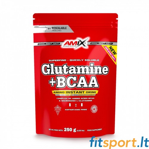 Amix Glutamiin + BCAA pulber 250g DOYPACK 