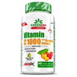 Amix GreenDay ProVegan C-vitamiin 1000 acerola ekstraktiga 60 kapslit.