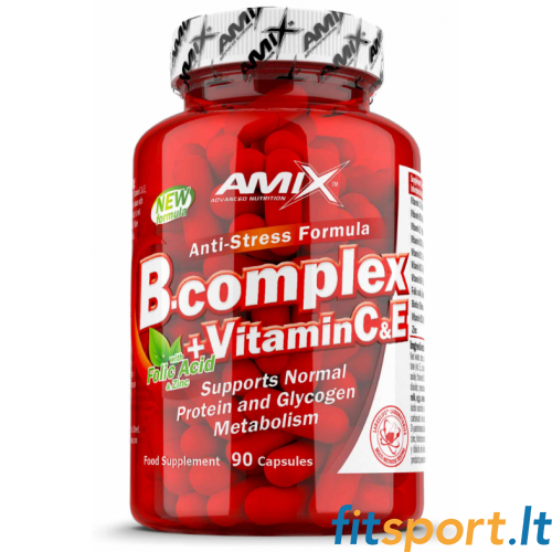 Amix Nutrition B-Complex + vitamiin C&E 90 kapslit. 