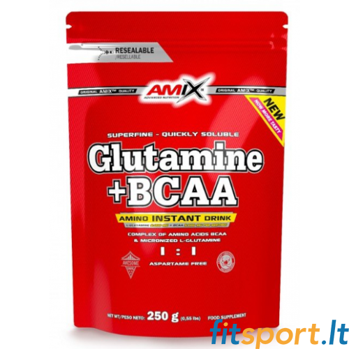 Amix Nutrition Глютамин + BCAA 250 г. ДОЙ-ПАК 