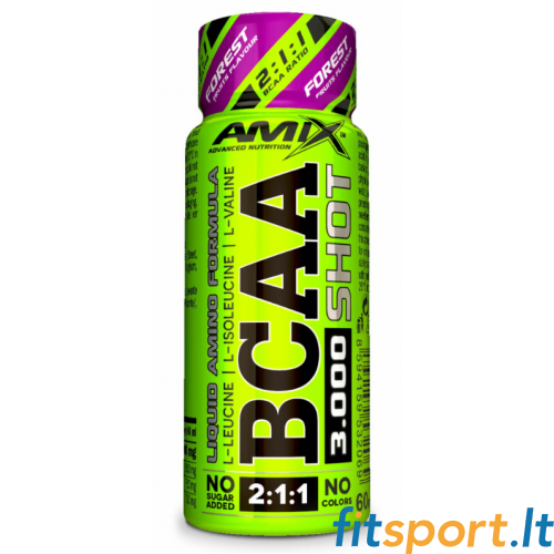 Amix Nutrition BCAA 3000 SHOT 60 ml. (maitsega) 