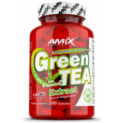 Экстракт зеленого чая Amix Nutrition с витамином С, 100 капсул.