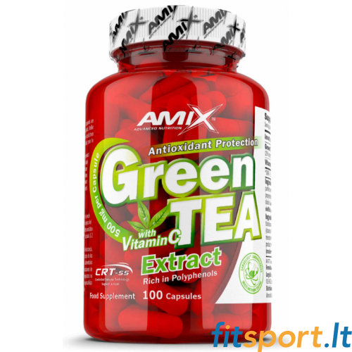 Amix Nutrition rohelise tee ekstrakt C-vitamiiniga 100 kapslit. 