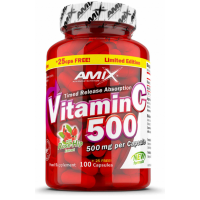 Amix Nutrition C-vitamiin 500 100 kapslit. + 25 kapslit. TASUTA!