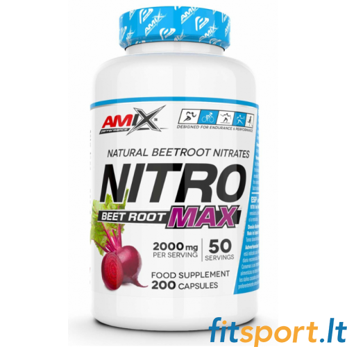 Amix Performance NITRO peedijuure MAX 200 kapslit. 