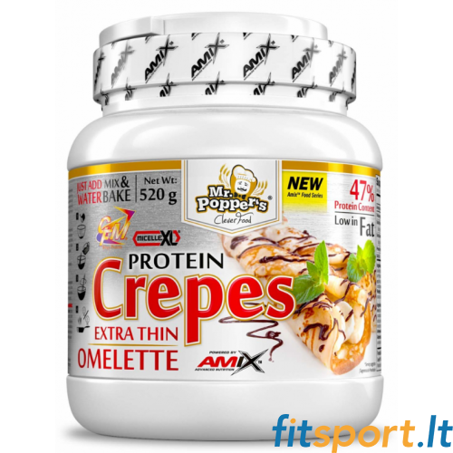 Amix Mr. Poppers - kõrge proteiinisisaldusega kreppide omlett 520 g. (aegub 30.05.2026) 