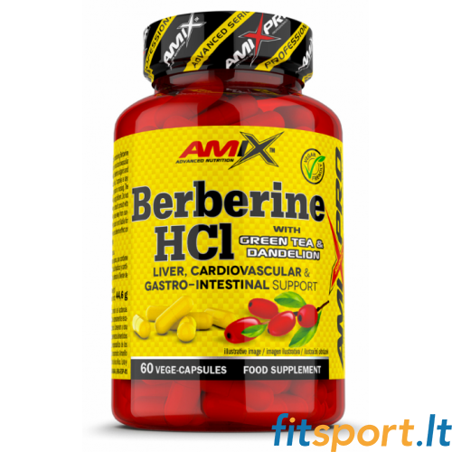 AmixPro® Berberine HCl koos rohelise tee ja võilillega 60 kapslit. 