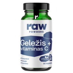 Toores pulbriline raud + C-vitamiin 90 kapslit.