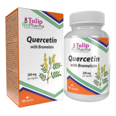 Tulip BioPharma Кверцетин с бромелайном, 120 капсул.