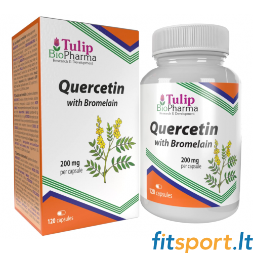 Tulip BioPharma kvertsetiin bromelaiiniga 120 kapslit. 