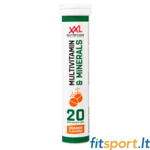 XXL Nutrition multivitamiinid ja mineraalid 20 kihisevat tabletti. 