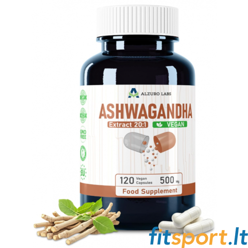 Alzuro Labs Ashwaganda 120 kapslit (20:1 ekstrakt) 