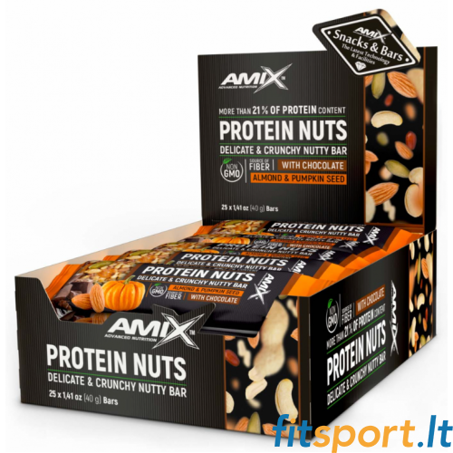 Amix Nutrition valgubatoon pähklitega (25 x 40 g) 