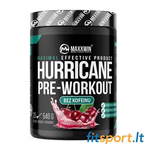 MaxxWin Hurricane kofeiinivaba treeningueelne toidulisand 540 g. MaxxWin Hurricane kofeiinivaba treeningueelne toidulisand 540 g.