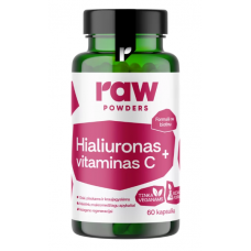 Toores pulbriline hüaluroonhape + C-vitamiin 60 kapslit.
