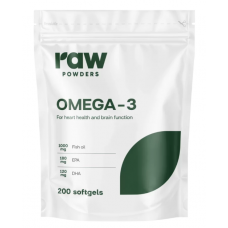Toores pulbriline Omega-3 200 kapslit.