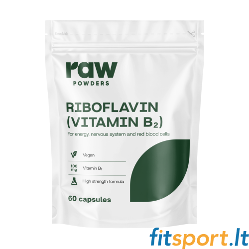 Toores pulber Riboflaviin (vitamiin B2) 60 kapslit. 
