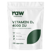 Toores pulber D3-vitamiin 4000 RÜ 120 kapslit