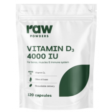 Toores pulber D3-vitamiin 4000 RÜ 120 kapslit