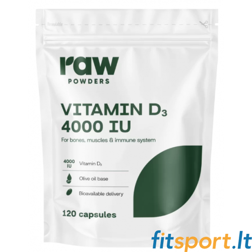 Toores pulber D3-vitamiin 4000 RÜ 120 kapslit Toores pulber D3-vitamiin 4000 RÜ 120 kapslit