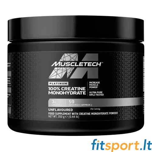 MuscleTech Platinum 100% Platinum Kreatiin Monohüdraat 200g 