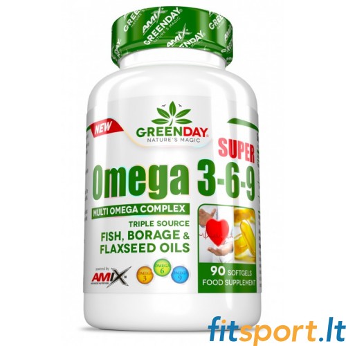 Amix GreenDay® Super Omega 3-6-9 90 kapslit. 