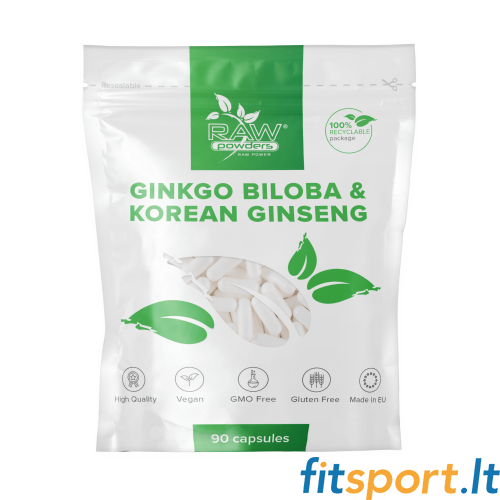 Toorpulbrid Ginkgo Biloba ja Korea ženšenn 90 kork. 