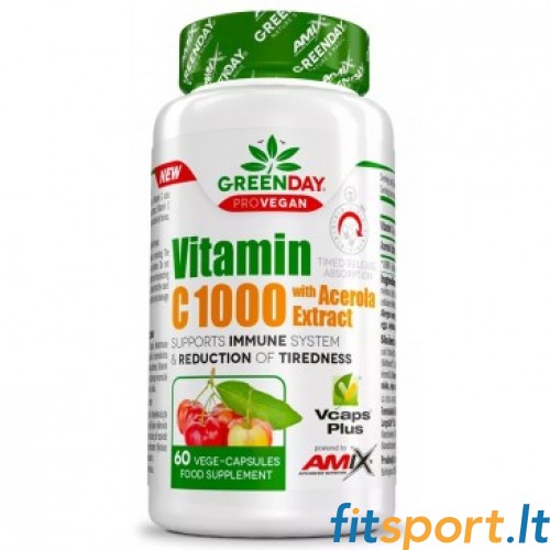 Amix Nutrition GreenDay® ProVEGAN C-vitamiin 1000mg koos Acerola 60 Vcapsiga 