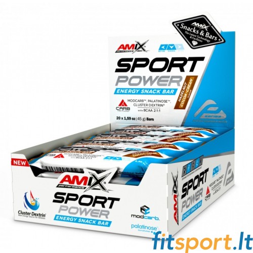 Батончик Amix Sport Power Energy Snack 45г x 20 (батончики без кофеина) 