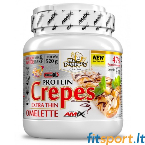 Amix hr. Popper's Crepes kõrge valgusisaldusega omlett 520g (pannkoogid) 