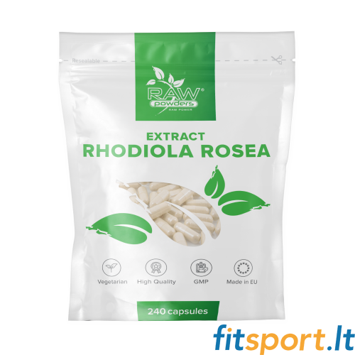 Toorpulbrid Rhodiola Rosea ekstrakt 240 kapslit. 
