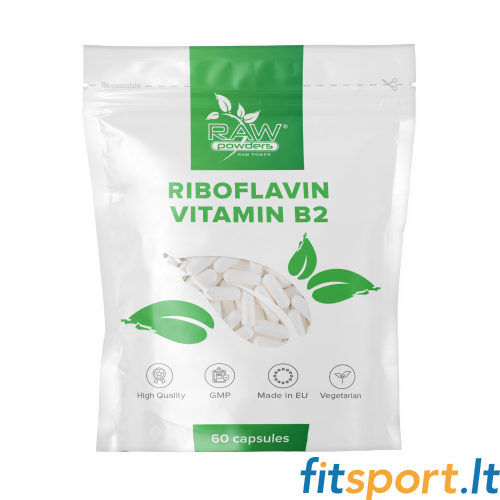 Toorpulbrid Riboflaviin (vitamiin B2) 60 kapslit. 