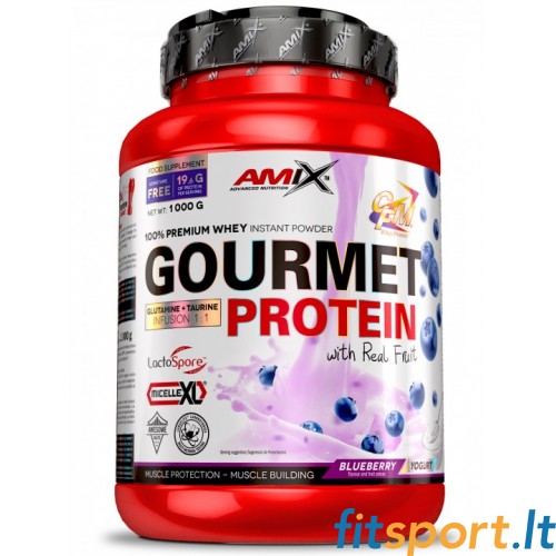 Amix Gourmet Protein 1000g (valgukokteil puuviljatükkidega) 