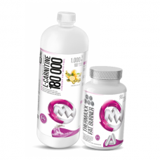 MaxxWin L-Carnitine 180 000 1000 ml + TherMaxx Fat Burner 90 kork.